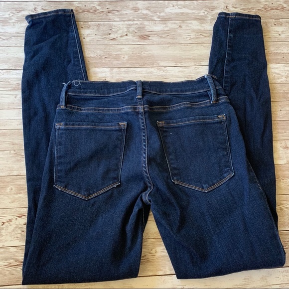 Frame Le Skinny de Jeanne Dark Wash Skinny Jeans Grove St - Picture 4 of 9